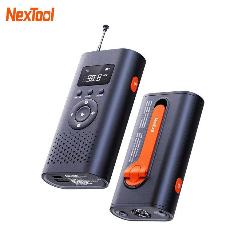 NexTool 6 В 1 Disaster Радио Ръкохватка AM FM Външно Преносимо Погодное Радио с акумулаторна Батерия 4500 mah Зарядно Устройство За Телефон и Фенерче . ' - ' . 0