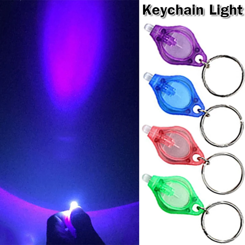Led мини-ключодържател, с UV фенерче, бутон, батерия, ключодържател, фенери лилав цвят, uv фенери . ' - ' . 0