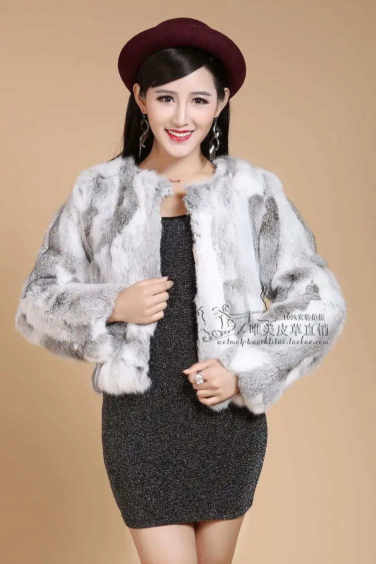 Нова натурална палто от естествена кожа заек, зимни дебела кожа яке, палто дамско палто от заек кожа, голям размер, безплатна доставка Z064 . ' - ' . 0