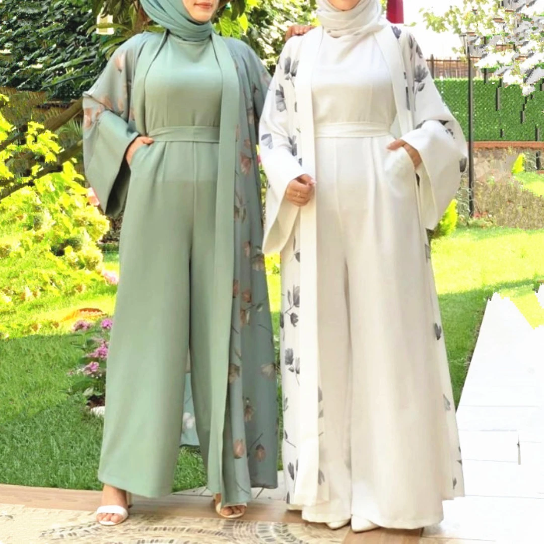 Рокля-кимоно за празник Рамадан, подходящ костюм, бельо мюсюлмански комплекти, облекло-хиджаб, официални абайи за жени, Дубай, арабски кафтан, исляма . ' - ' . 0