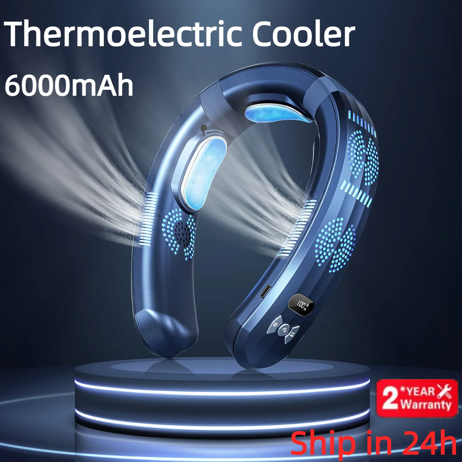 6000 mah носимые фенове на климатика Преносим 3 хладилни висящи вентилатор за врата USB акумулаторна годишен открит тъпо охладител на въздуха . ' - ' . 0