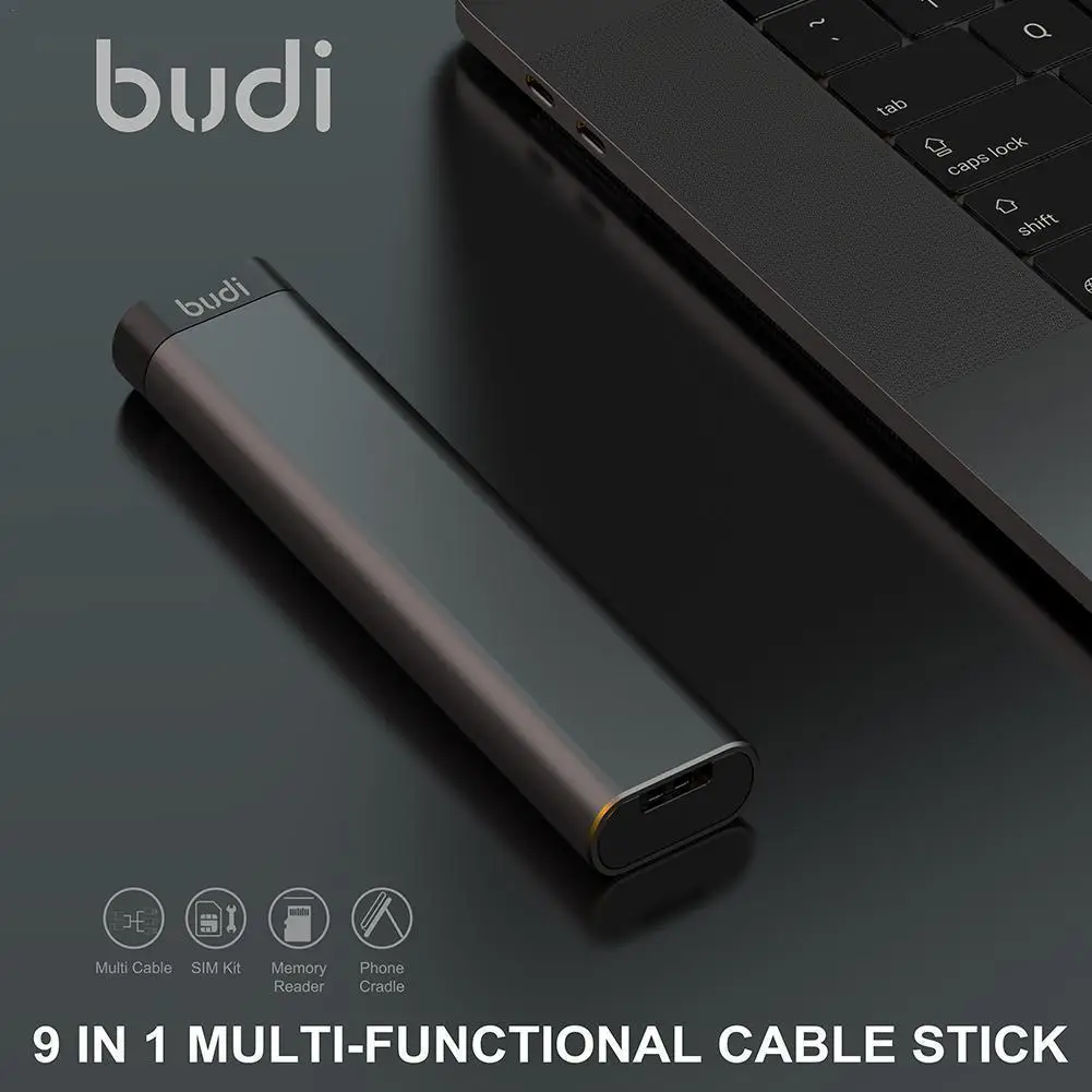 2023 BUDI Многофункционален смарт адаптер за съхранение на карти, кабел за трансфер на данни, USB кутия, универсално зарядно устройство с мощност 15 W за Huawei Samsung Super . ' - ' . 0
