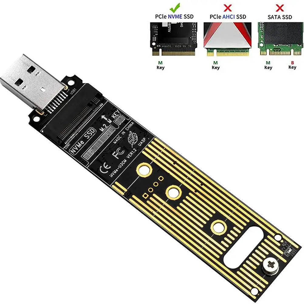 M. 2 SSD към USB 3.1 Адаптер NVME Преносима карта с гореща Замяна Висока производителност Вътрешен Конвертор PCI-E за 2242/2260/2280 . ' - ' . 0