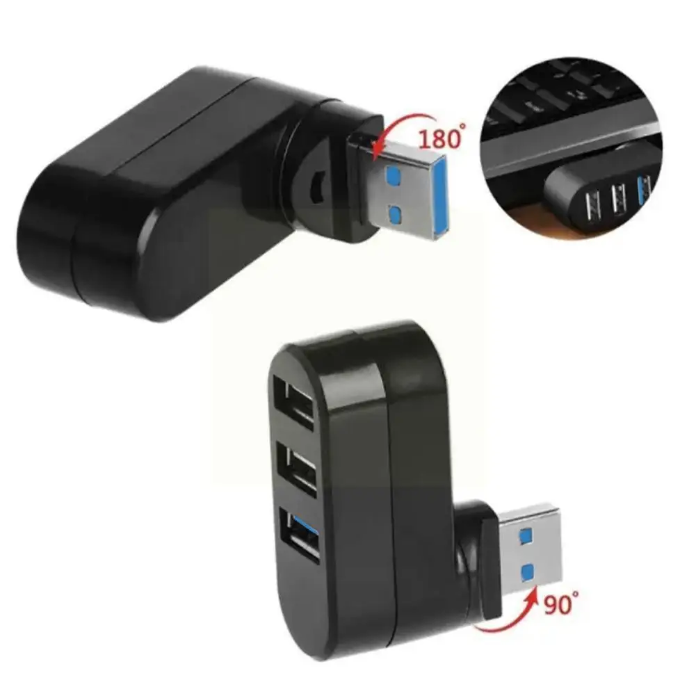 USB Трехпортовая Завъртане на докинг станция за разширяване на Високоскоростни Четци с Диспенсером Устройство за четене на карти памет Мини-Аксесоари, Флаш памет и 3-портов USB U1B7 . ' - ' . 0