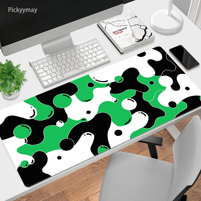 Зелен течен подложка за мишка геймърска подложка за мишка с голяма фиксирующимся ръба на Клавиатура за лаптоп 90x40 Тенис на подложка за мишка Настолен килим за офис . ' - ' . 0