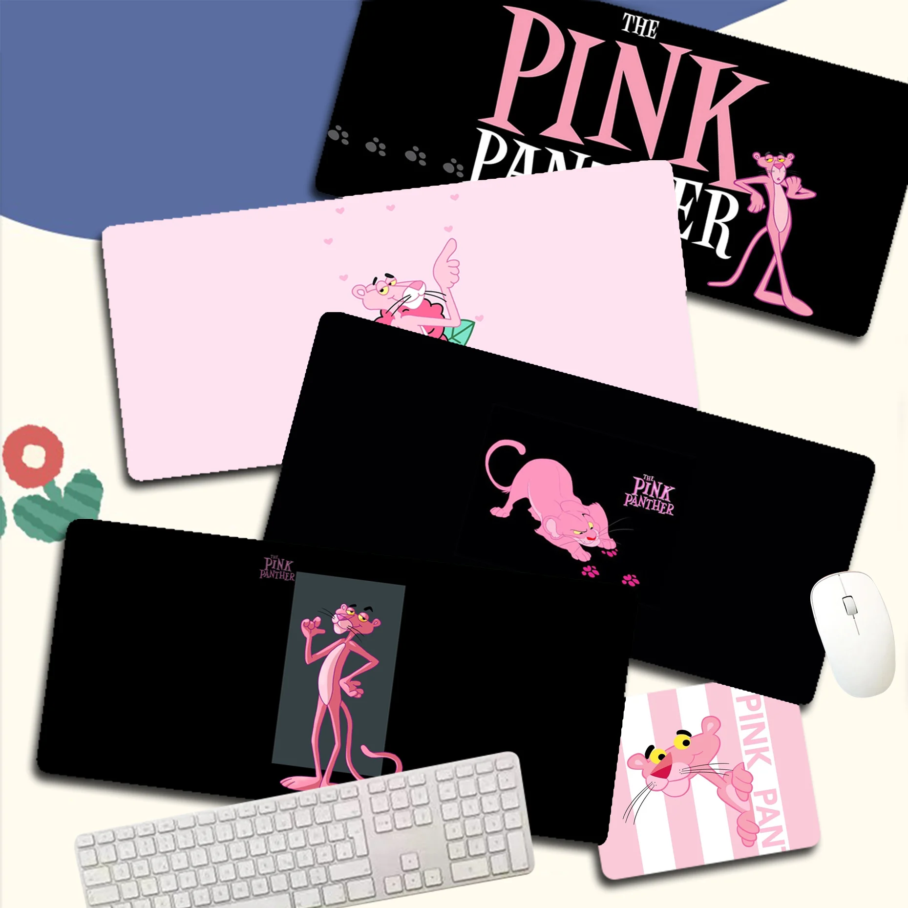 MINISO Розовата пантера вашите собствени подложки Здрава гумена подложка за мишка Размера на подложка за клавиатури Подложка за мишка за подарък на човек . ' - ' . 0