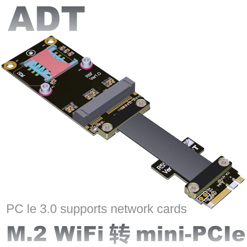 Интерфейс Wi-Fi ADT M. 2 (A. E. EY) до удлинительному кабел mini PCI-E R56SF 3 ~ 100 см . ' - ' . 0