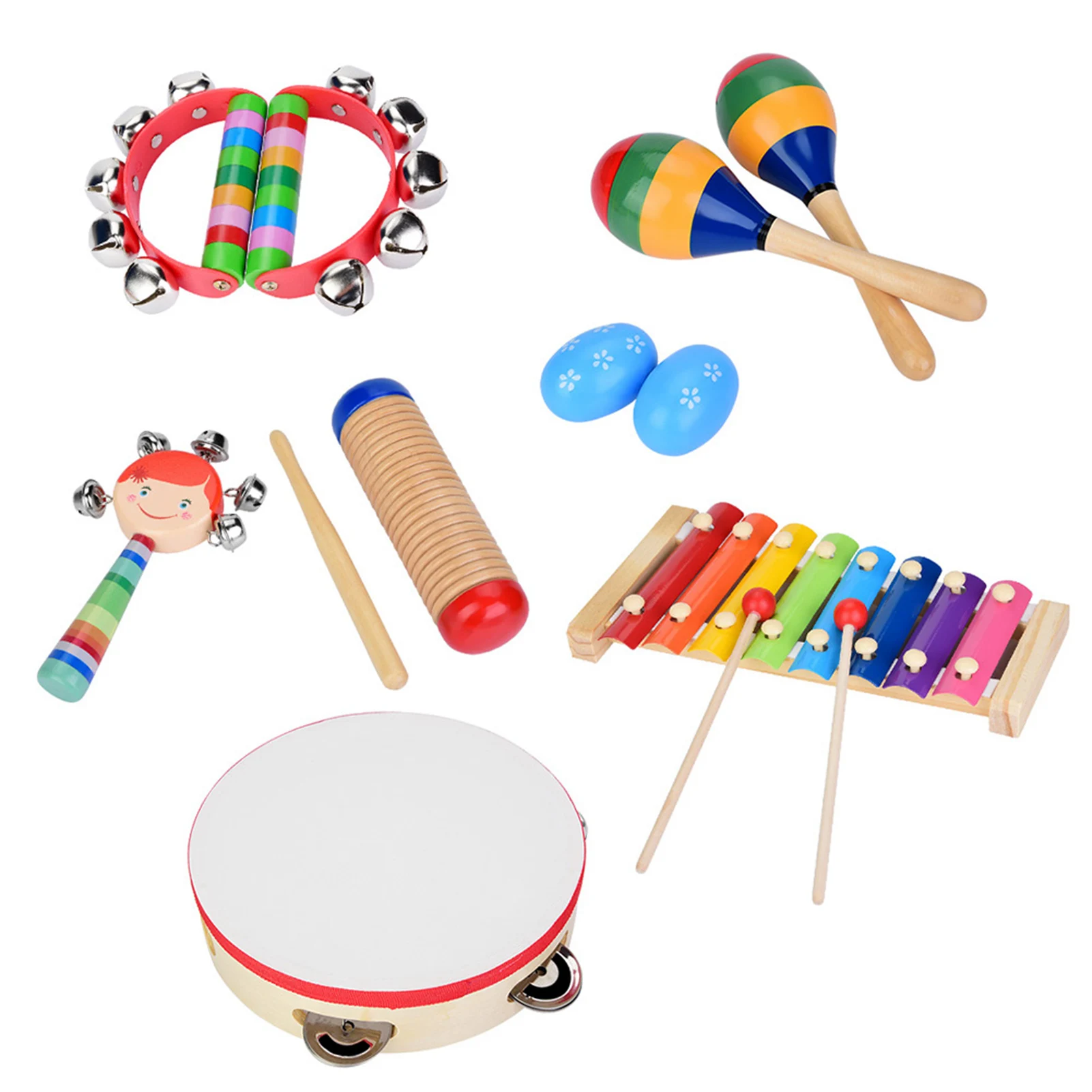 13 бр., дървен музикален инструмент, играчка, дрънкалка, перкуссионная играчка, детска музикална играчка за ранно развитие . ' - ' . 0