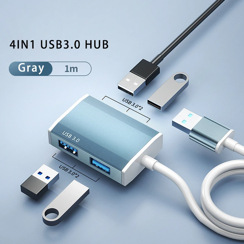 USB 3.0 хъб-удължителен кабел за високоскоростен 5В1 4-портов USB сплитер многопортовый за Lenovo Xiaomi Macbook Pro Аксесоари за преносими компютри . ' - ' . 0