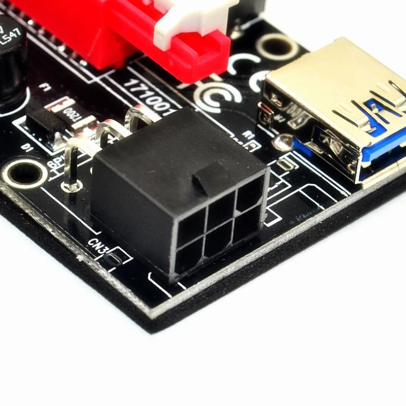 Адаптер, PCIE Странично Card USB 3.0 кабел, кабел 4 твърди кондензатора за майнинга, удължител GPU Странично . ' - ' . 0