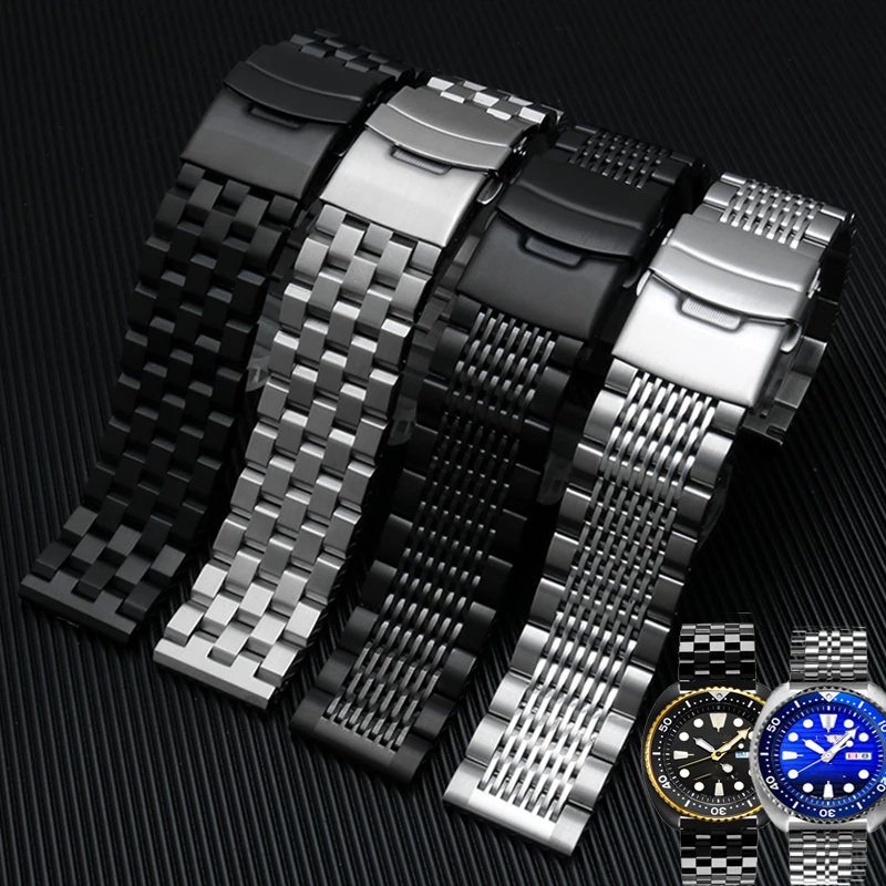 Метална каишка за часовник Seiko, метална верижка за часовник Jinggong 5 / water дух, мъжки каишка за часовник от рафинирани стомана, и аксесоари за часа и 20 мм и 22 мм . ' - ' . 0