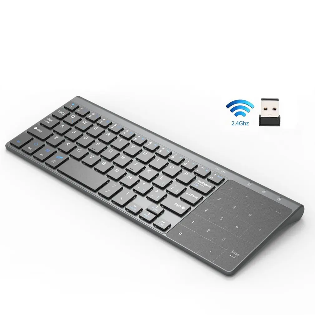 Универсална безжична клавиатура 2.4 G с цифров сензорен панел мишката тънка цифрова клавиатура за настолен компютър с Android Windows на лаптоп КОМПЮТЪР ТЕЛЕВИЗИЯ кутия . ' - ' . 0