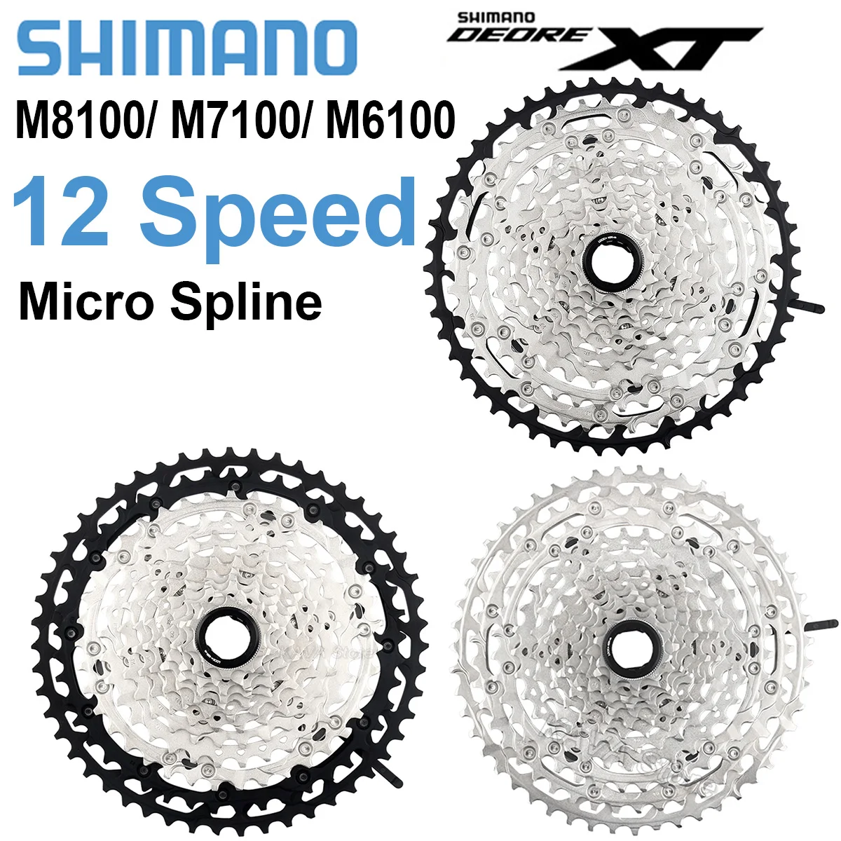 Shimano SLX Deore XT M8100 M7100 M6100 12 Бързо Касета Micro Spline K7 12V Звездичка 10-51 T МТБ Свободно движение 12S Велосипедна Трещотка . ' - ' . 0