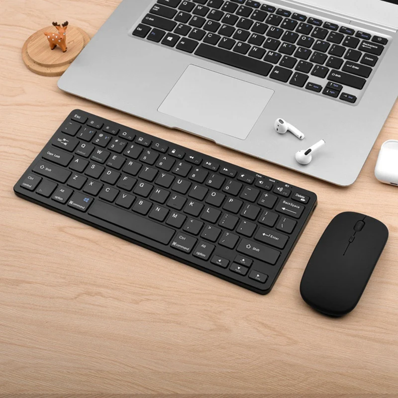 Безжична Bluetooth клавиатура за таблета си, мишка, трехрежимная клавиатура, акумулаторна клавиатура, мишка, поддръжка на таблет, лаптоп, компютър, сребрист . ' - ' . 1