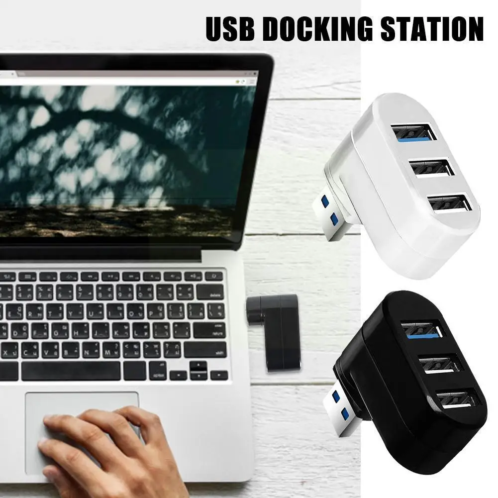USB Трехпортовая Завъртане на докинг станция за разширяване на Високоскоростни Четци с Диспенсером Устройство за четене на карти памет Мини-Аксесоари, Флаш памет и 3-портов USB U1B7 . ' - ' . 1