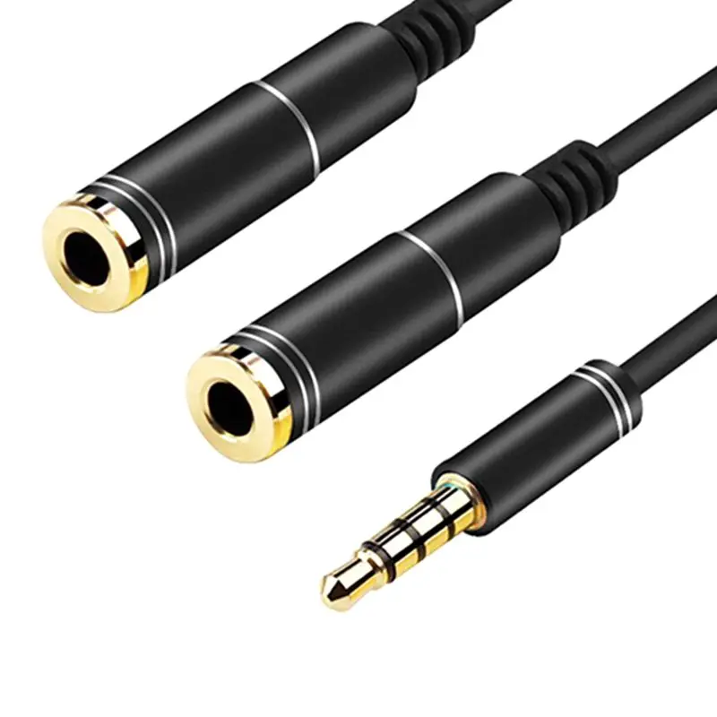 4-Полюсные Слушалки за постоянен ток, 3,5 мм Удължител за кабел за двойки линии 1/2, Аудиоадаптер 1/2 Преносимото Компютърно жак за слушалки . ' - ' . 1
