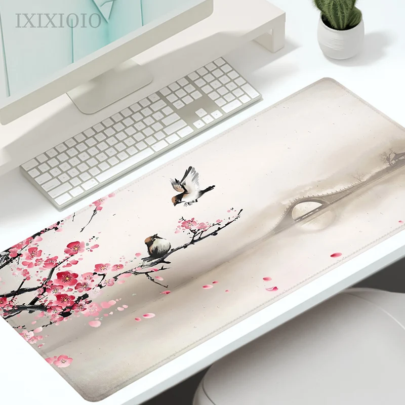 Подложка за мишка в японски стил Sakura Cherry Blossom Gamer XL, компютърен потребителски HD-подложка за мишка, XXL, подложка за клавиатура, нескользящий килим, подложка за мишка за КОМПЮТЪР . ' - ' . 1
