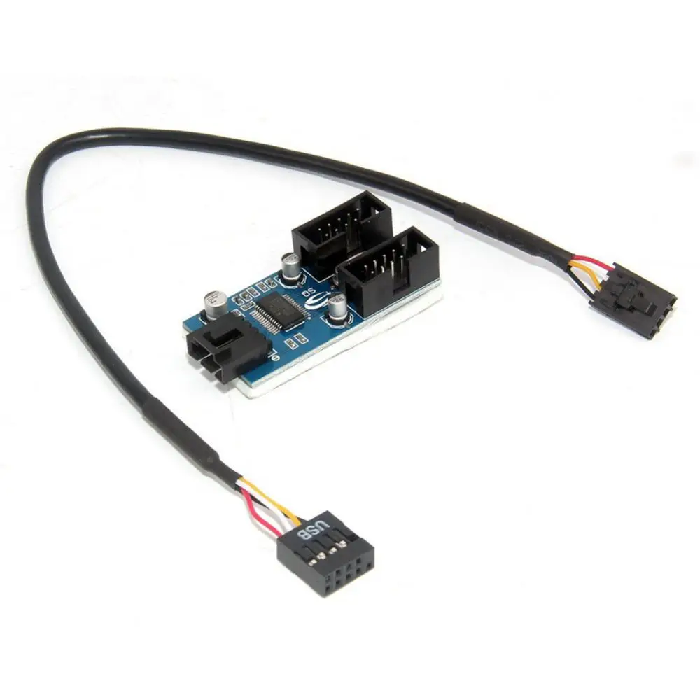 1-10 бр. 9-пинов USB конектор от 1 до 2 бр Пластмаса + метален материал Удължаване-сплитер кабел 9P гнездо-адаптер . ' - ' . 1