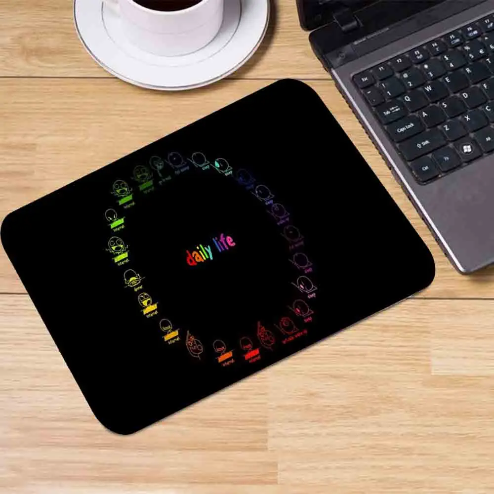 Най-продаваният малък подложка за мишка 22x18 см, с цветни черен фон модел Маса за лаптоп за Ежедневна офис геймърска подложка за мишка Игрална маса . ' - ' . 1