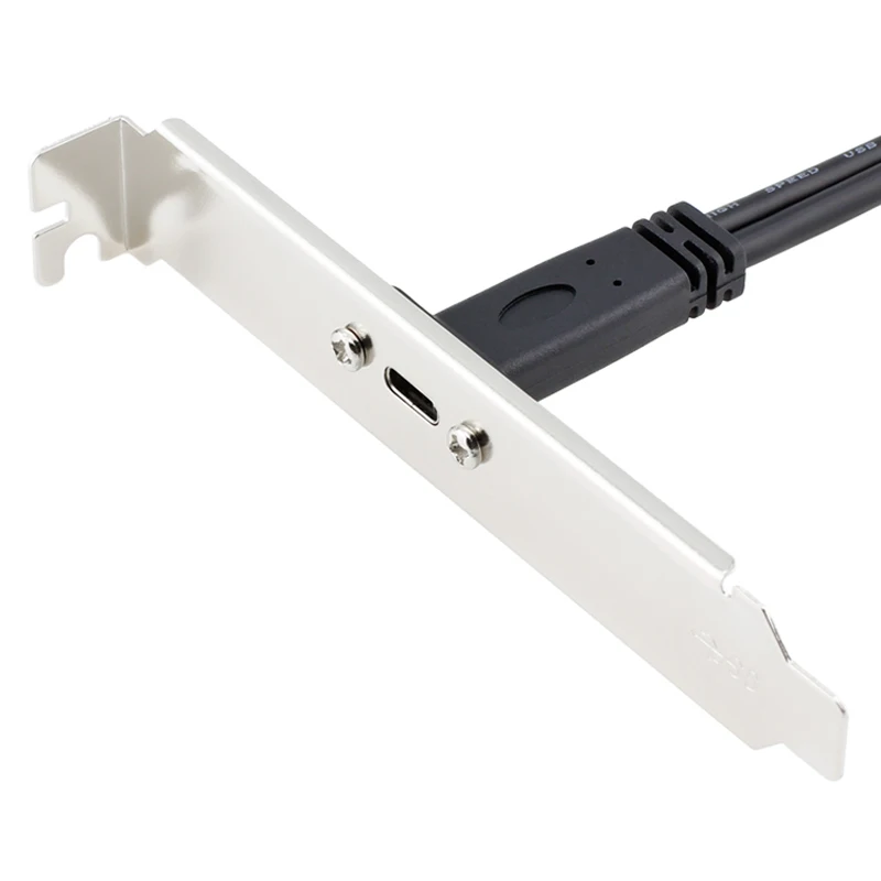 19-пинов USB конектор за свързване на USB кабел за данни 3.1 Type-C, 20-пинов конектор USB3.0 за свързване на адаптер USB-C, удължен профила скоба PCI-e . ' - ' . 1