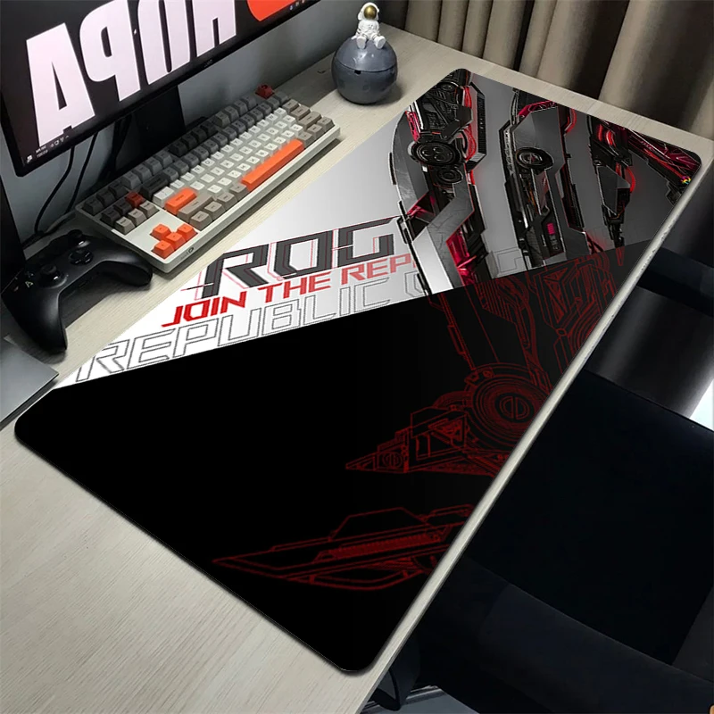 Подложка за мишка Asus Rog City Large Lock Edge, компютърен аниме-подложка за мишка, XXL детска клавиатура за лаптоп, подложка за мишка за геймъри, Xl подложка за мишка . ' - ' . 1