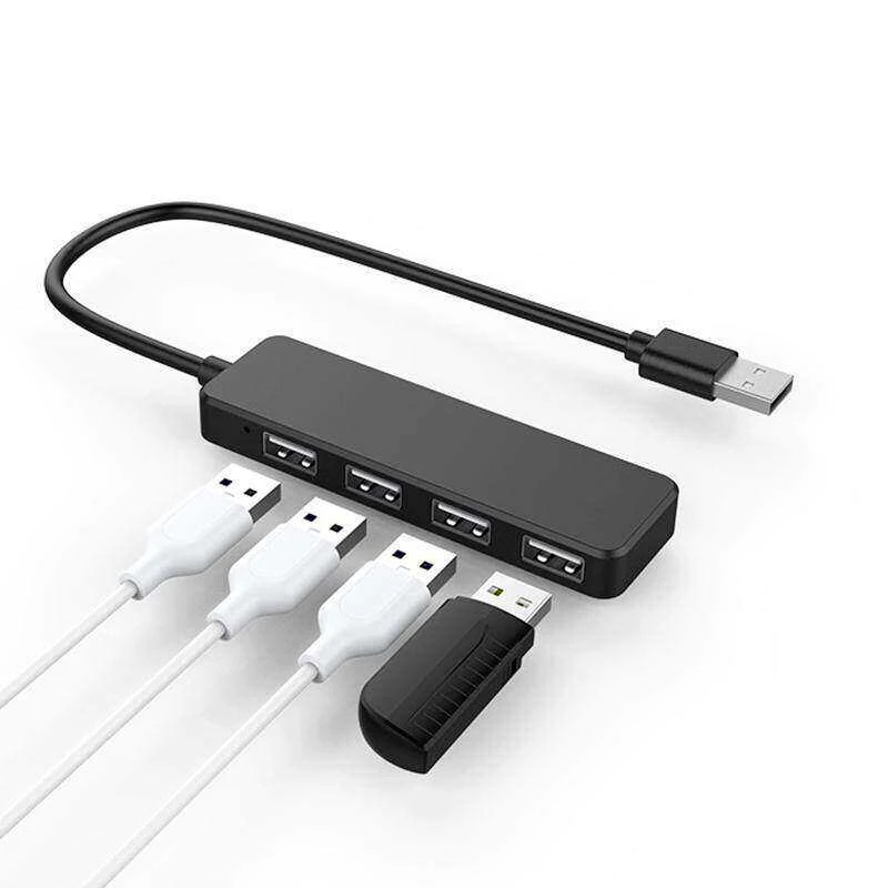 4 port хъб USB 2.0 хъб Мини разклонител за USB-адаптер станция ултра-преносим концентратор на данни USB сплитер . ' - ' . 1