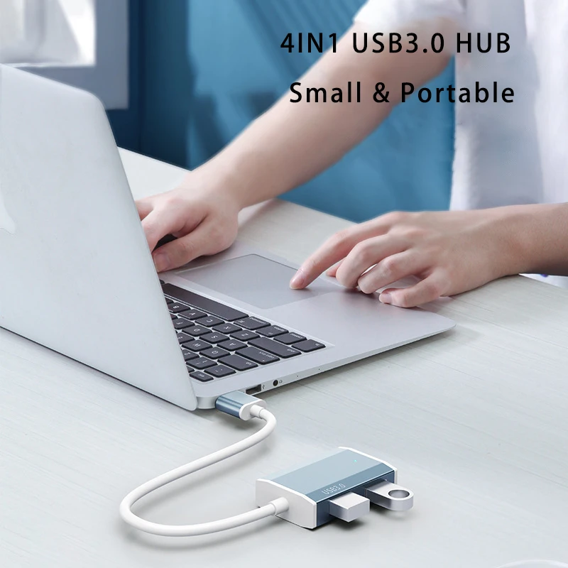 USB 3.0 хъб-удължителен кабел за високоскоростен 5В1 4-портов USB сплитер многопортовый за Lenovo Xiaomi Macbook Pro Аксесоари за преносими компютри . ' - ' . 1