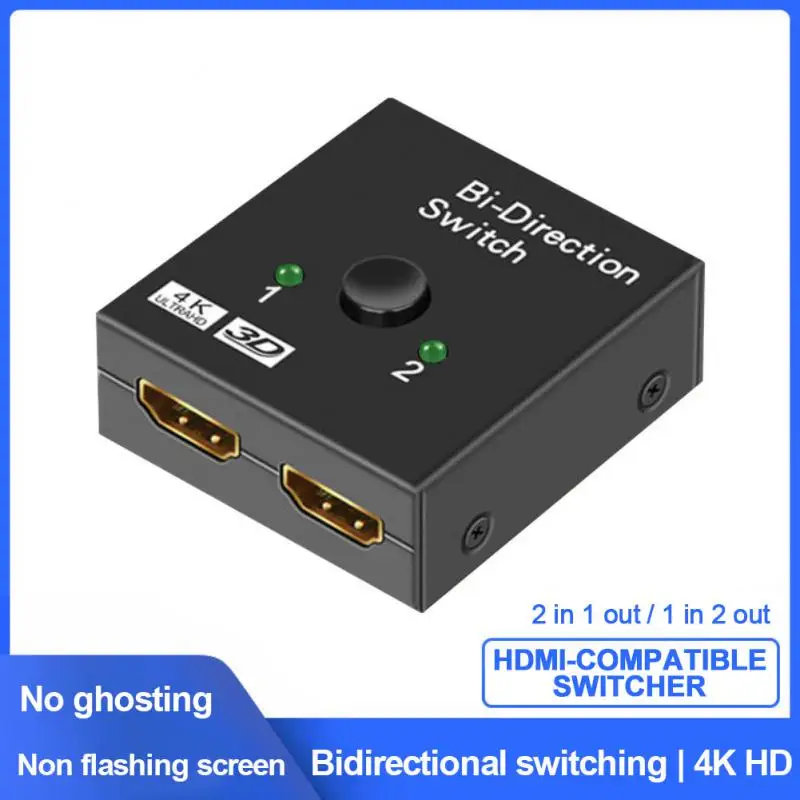 RYRA HDMI-съвместим Адаптер-сплитер 4K Превключвател KVM Двухнаправленный Switch 1x2/2x1 2-в-1 за PS4/3 TV Box Адаптер-ключ . ' - ' . 1