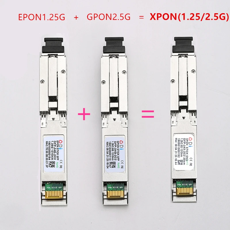 XPON SFP ONU Stick с жак MAC SC 1490/1330 нм DDM pon модул 1.25/2.5 G е съвместим с EPON/GPON (1.244 Gbit/с/2,55 G) 802.3 ah . ' - ' . 1