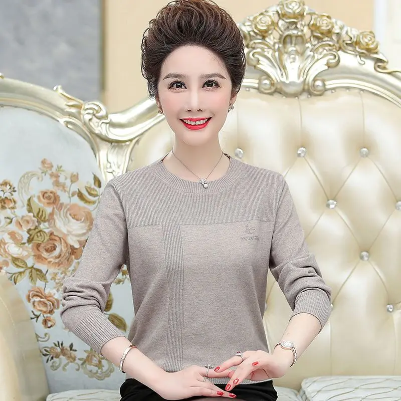 Fdfklak Корейската мода есен облекло на средна възраст, вязаный свободен пуловер, зимни дрехи, дамски пуловери, pull femme hiver 2022 . ' - ' . 2