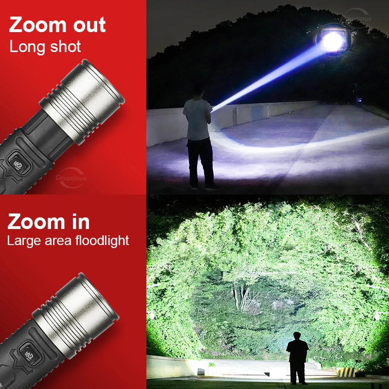 Лампа Long Shot Super Zoom Светкавица Power Факел Ультралегкие Водоустойчив Светлини Бърза Мощна Висока Такса за Къмпинг Type-c . ' - ' . 2