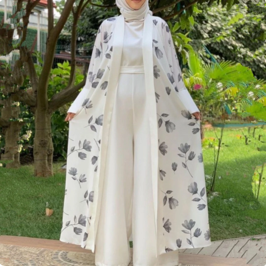 Рокля-кимоно за празник Рамадан, подходящ костюм, бельо мюсюлмански комплекти, облекло-хиджаб, официални абайи за жени, Дубай, арабски кафтан, исляма . ' - ' . 2