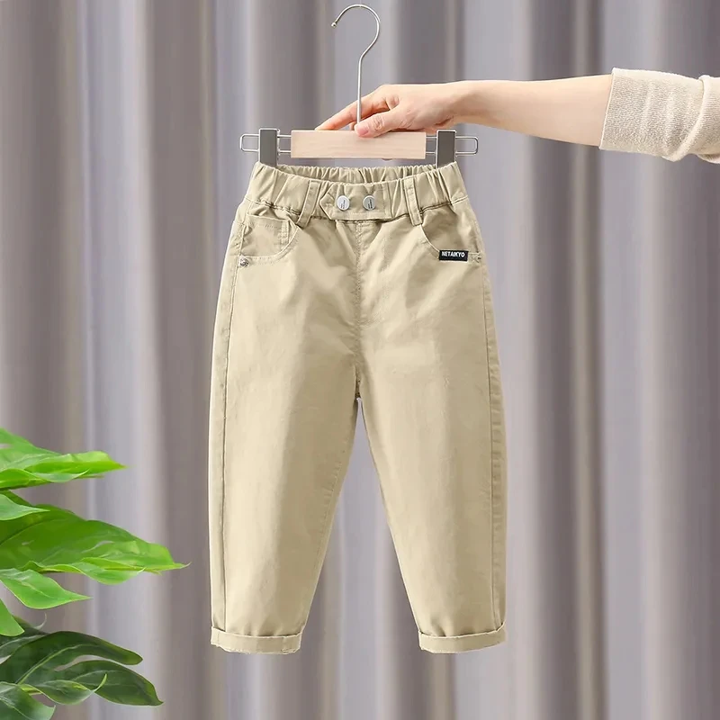 Детски панталони за момчета, пролетно-есенни детски нови ежедневни панталони на чужд стил, детски обикновен панталон, детски панталони . ' - ' . 2