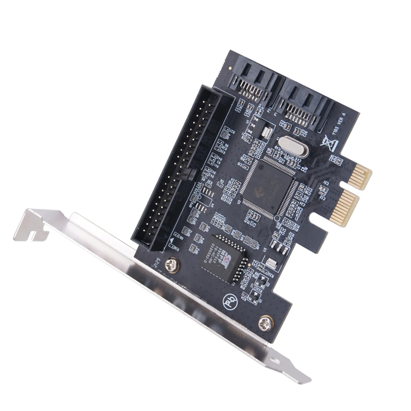 Настолна графична карта PCI E с 2-пристанищен адаптер SATA, карта за разширение PCI E с SATA IDE, 3,5-инчовата картаIDE-адаптер . ' - ' . 2