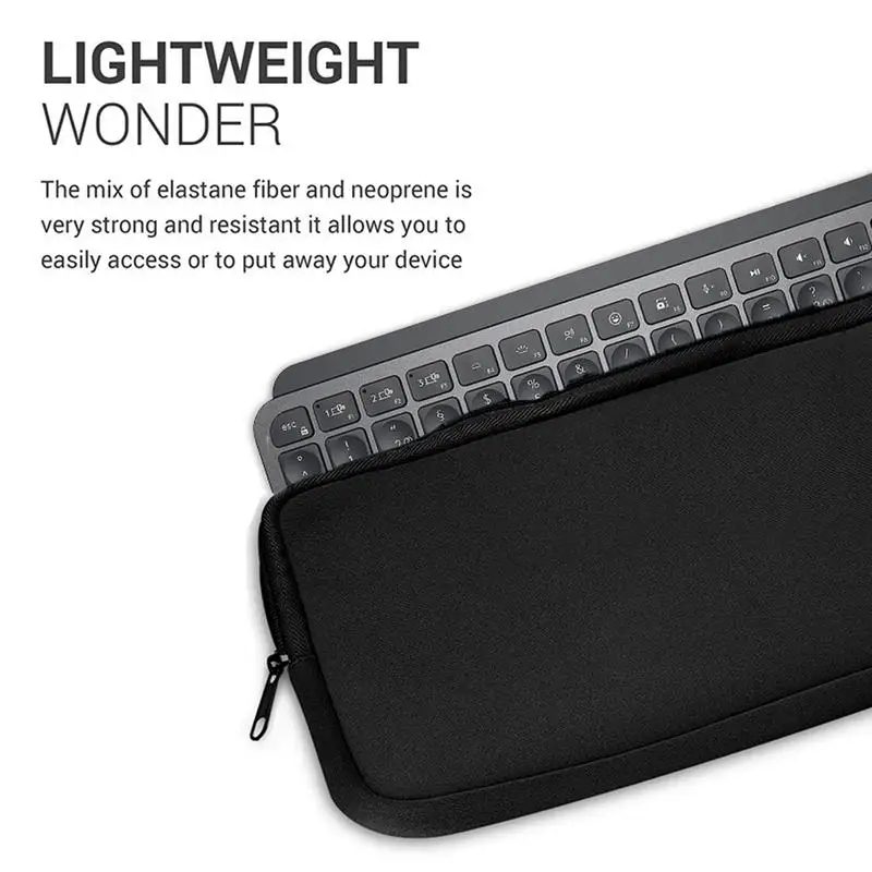 За Logitech MX Keys Advanced Keyboard пътна чанта за носене преносима чанта за съхранение на аксесоари за таблет, лаптоп клавиатура тънка опаковка . ' - ' . 2
