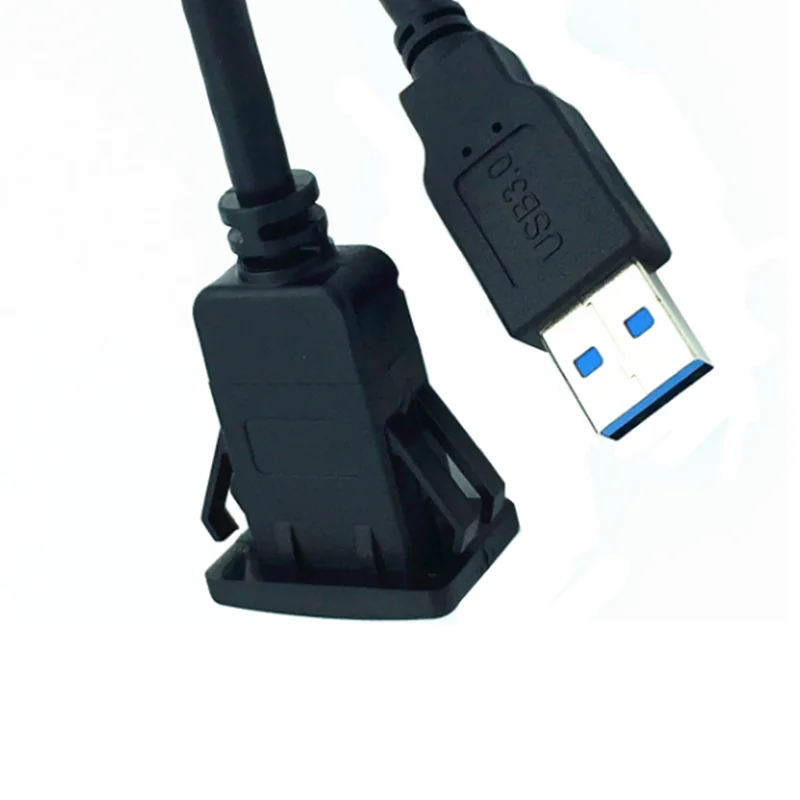 2 М 5 Gbit/с Водоустойчив вграден USB-удължител 2 порта USB 3.0 за мъже и жени Автомобилен мотор морски удължител на арматурното табло . ' - ' . 2