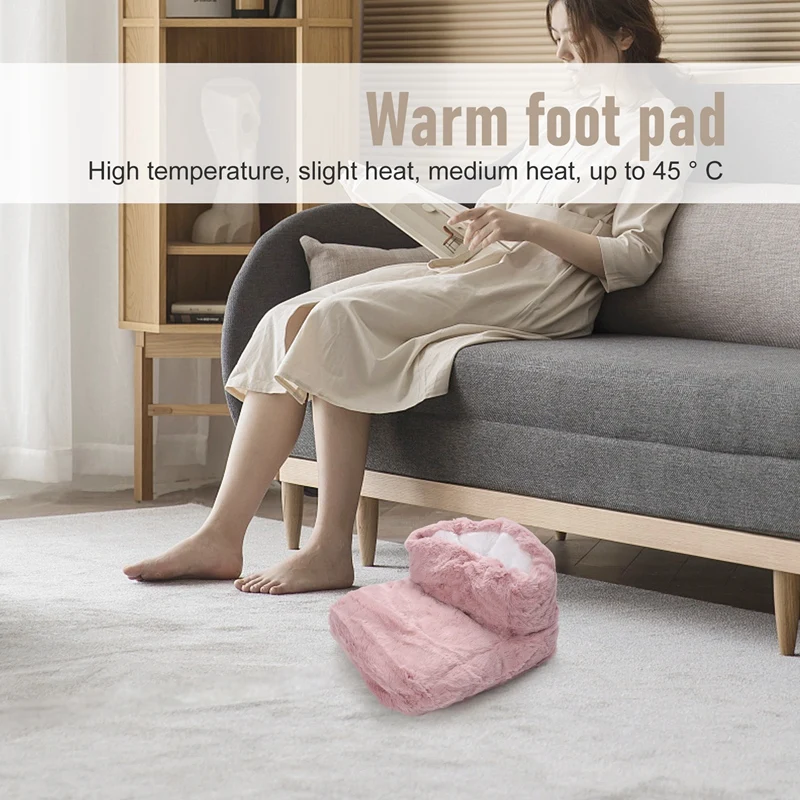 Електрическа топло за краката, заряжаемая чрез USB, енергоспестяващ топло калъф за краката, за спалня, за сън, розов . ' - ' . 2