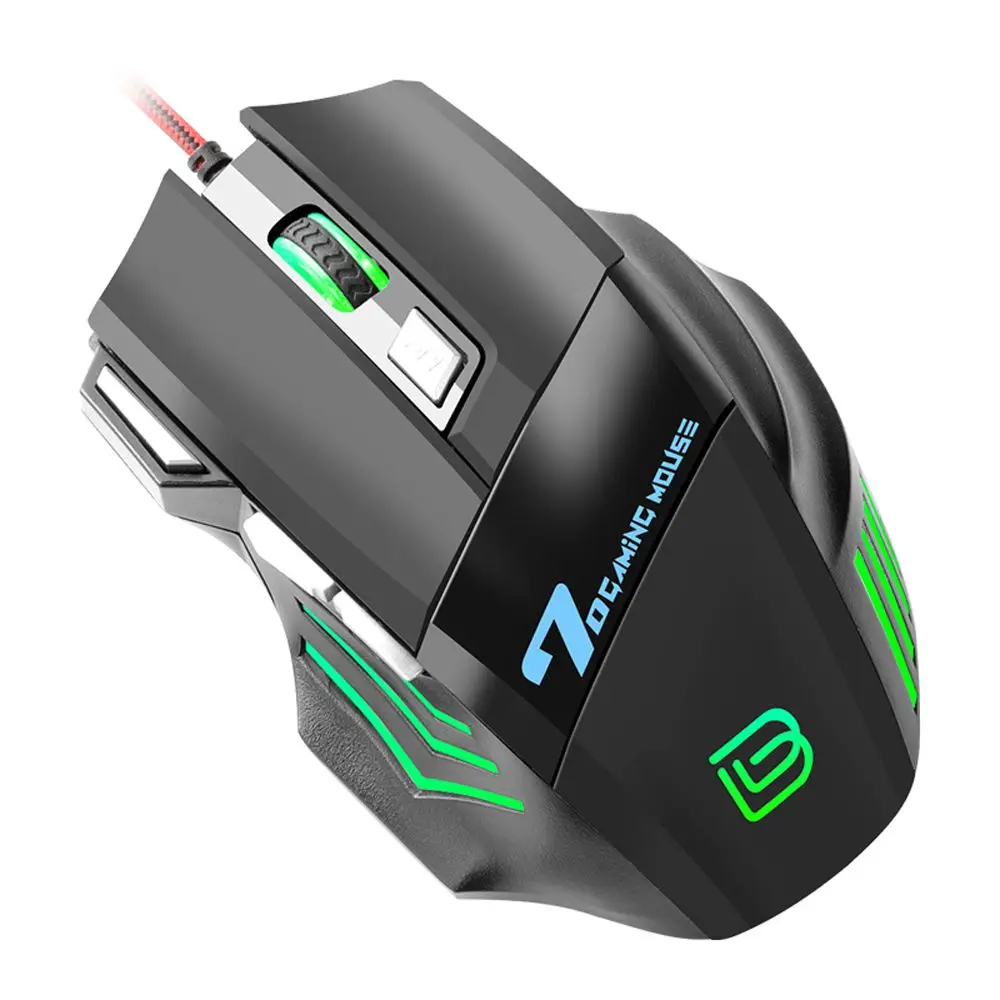 Висококачествен eos 7D бутон огнева мощ, компютърна киберспортивная жичен детска мишка, мишки, USB-кабел мишката, G5 светещ мишката . ' - ' . 2