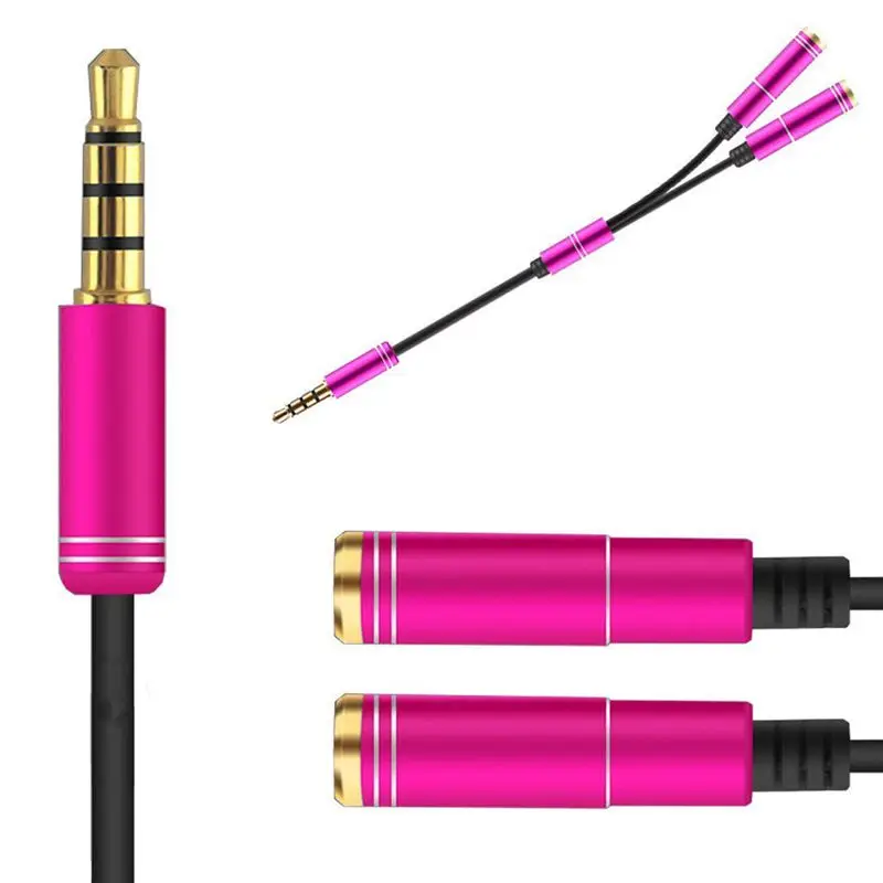 4-Полюсные Слушалки за постоянен ток, 3,5 мм Удължител за кабел за двойки линии 1/2, Аудиоадаптер 1/2 Преносимото Компютърно жак за слушалки . ' - ' . 2