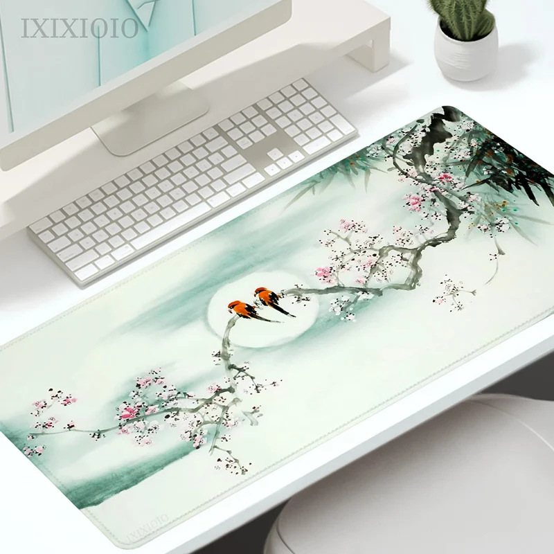Подложка за мишка в японски стил Sakura Cherry Blossom Gamer XL, компютърен потребителски HD-подложка за мишка, XXL, подложка за клавиатура, нескользящий килим, подложка за мишка за КОМПЮТЪР . ' - ' . 2