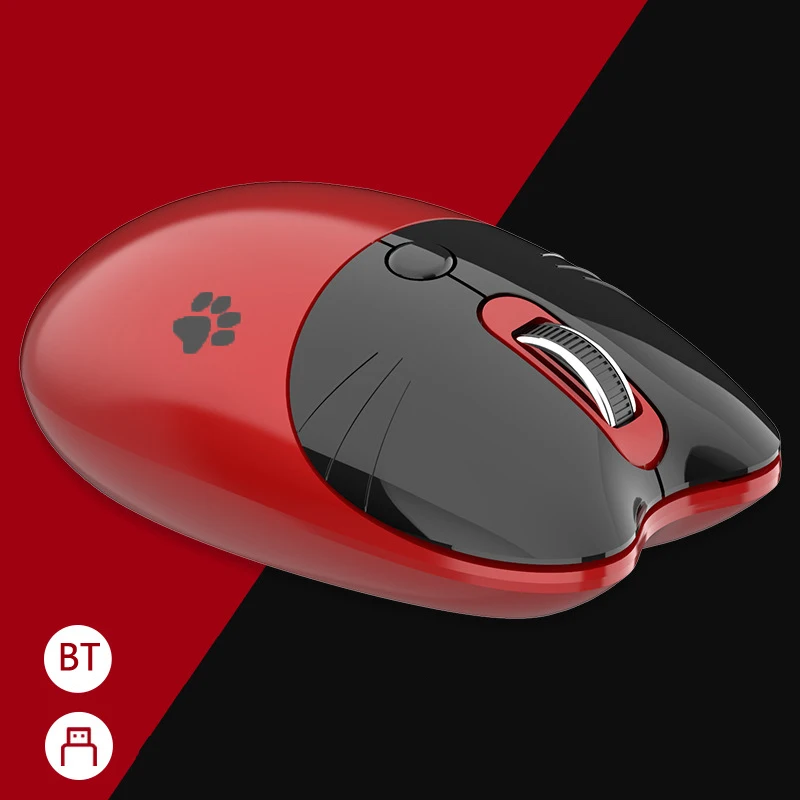 Безжична мишка с отпечатъците на лапите на 2,4 G, съвместим с Bluetooth, скъпа за преносими КОМПЮТРИ, безшумни преносими USB мишка . ' - ' . 2