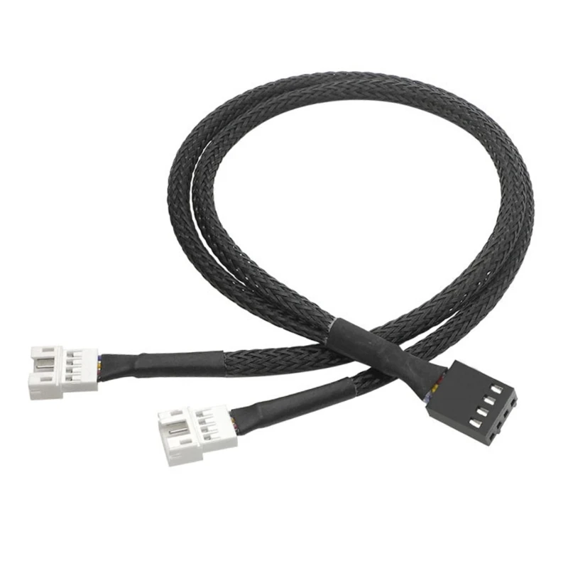 4-пинов черен кабел на вентилатора от дънната платка Y-образна ивица на PWM кабел на вентилатора линия компютър на Компютър Фен на Директна доставка . ' - ' . 2