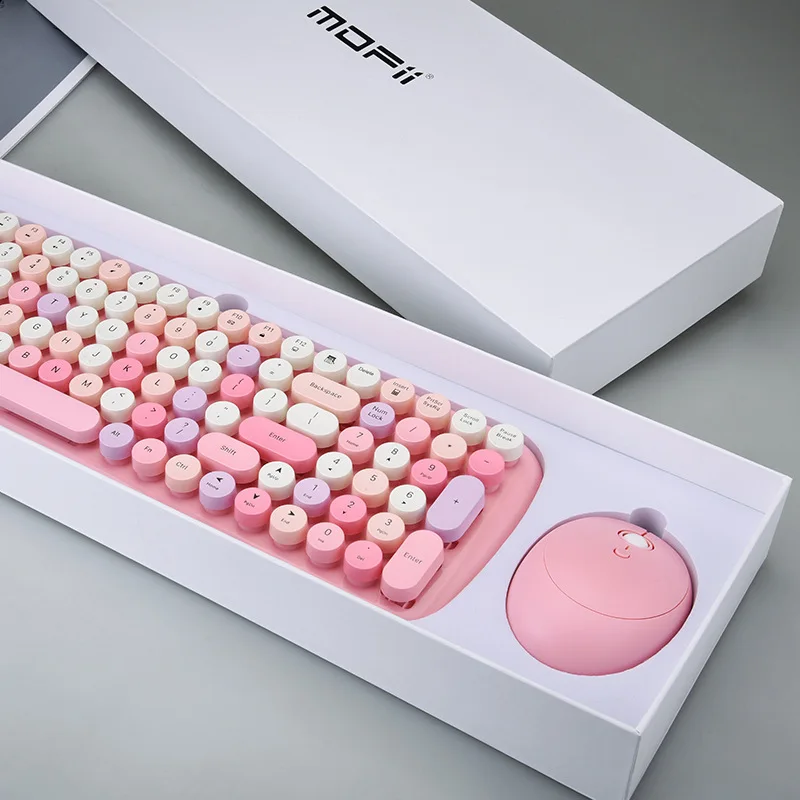 детска клавиатура и мишка комбинираната Безжични клавиатура и мишка Pink Girl Сърце . ' - ' . 2
