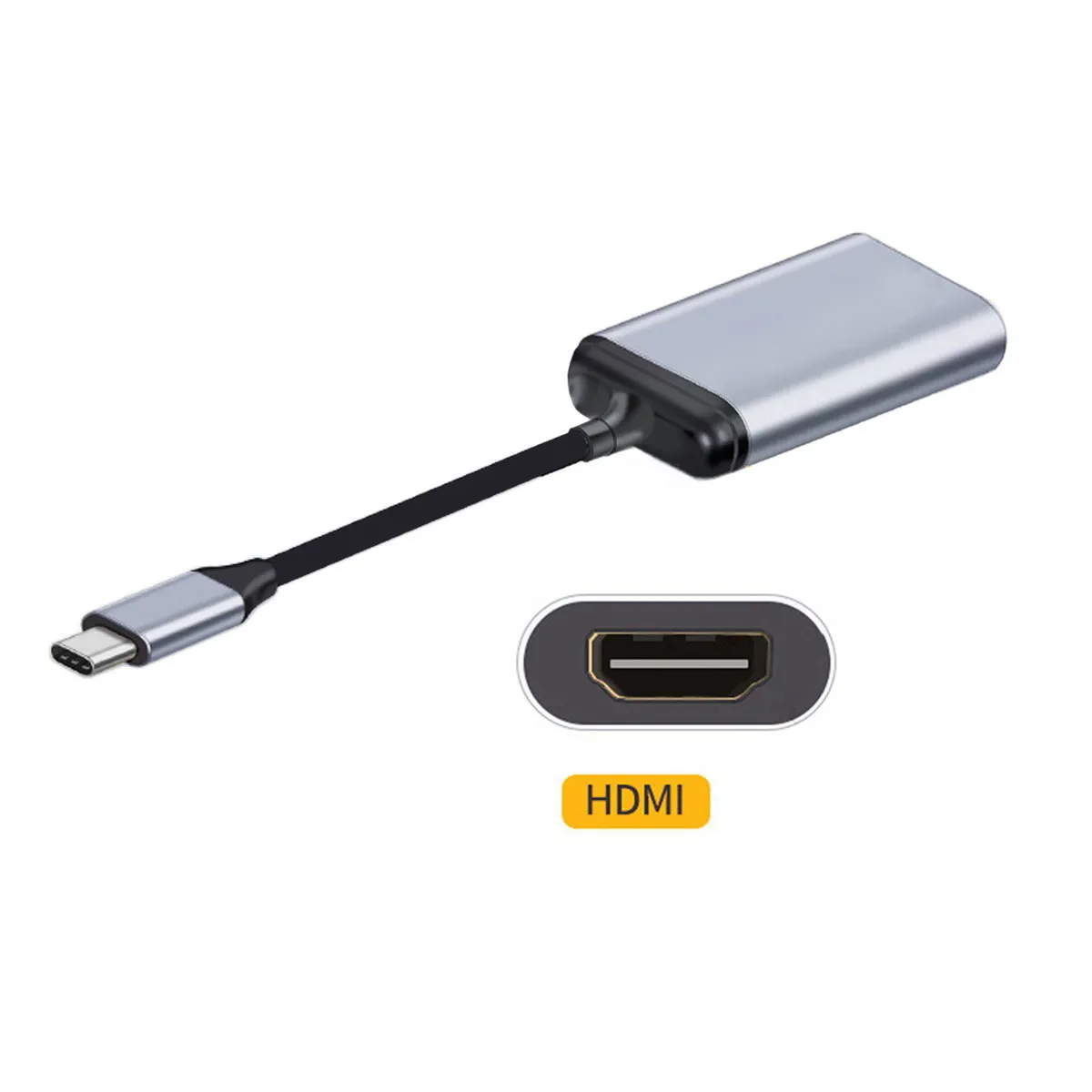 USB кабел-C Type C-HDMI, HDTV адаптер 4K 60hz 1080p за таблети, телефони и лаптопи . ' - ' . 2