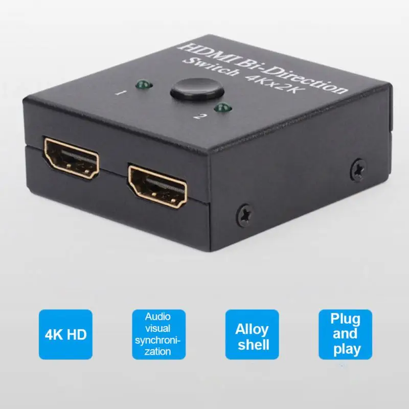 RYRA HDMI-съвместим Адаптер-сплитер 4K Превключвател KVM Двухнаправленный Switch 1x2/2x1 2-в-1 за PS4/3 TV Box Адаптер-ключ . ' - ' . 2