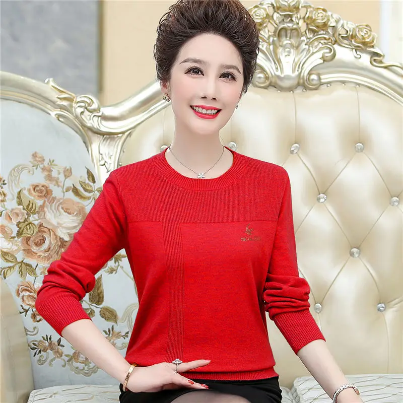Fdfklak Корейската мода есен облекло на средна възраст, вязаный свободен пуловер, зимни дрехи, дамски пуловери, pull femme hiver 2022 . ' - ' . 3