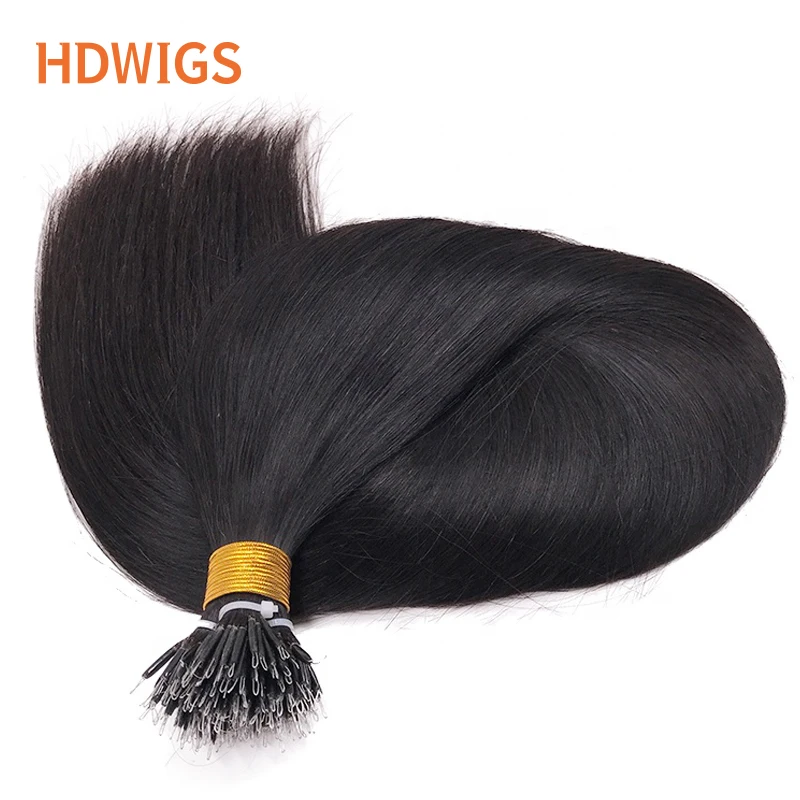 Пряко Нано Пръстен За Изграждане на Човешки Косъм 50шт HDWIGS Бразилски Човешка Коса Remy За Изграждане на Microlink Capsule Keratin Fusion Hair . ' - ' . 3