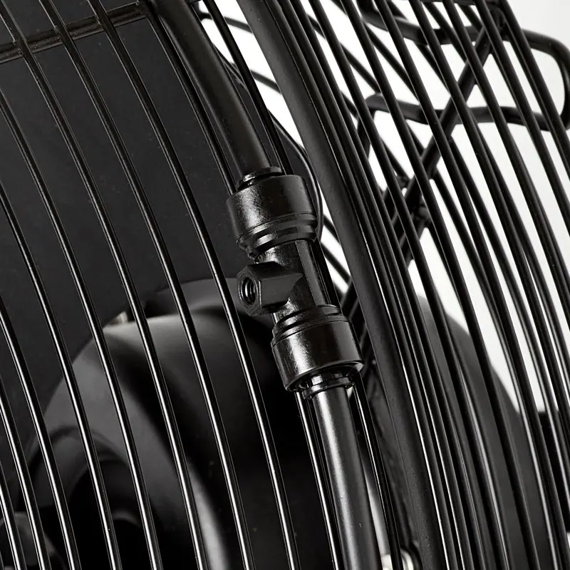 14-инчов външен стенен вентилатор с комплект за защита от замъгляване, 3 остриета, черен . ' - ' . 3