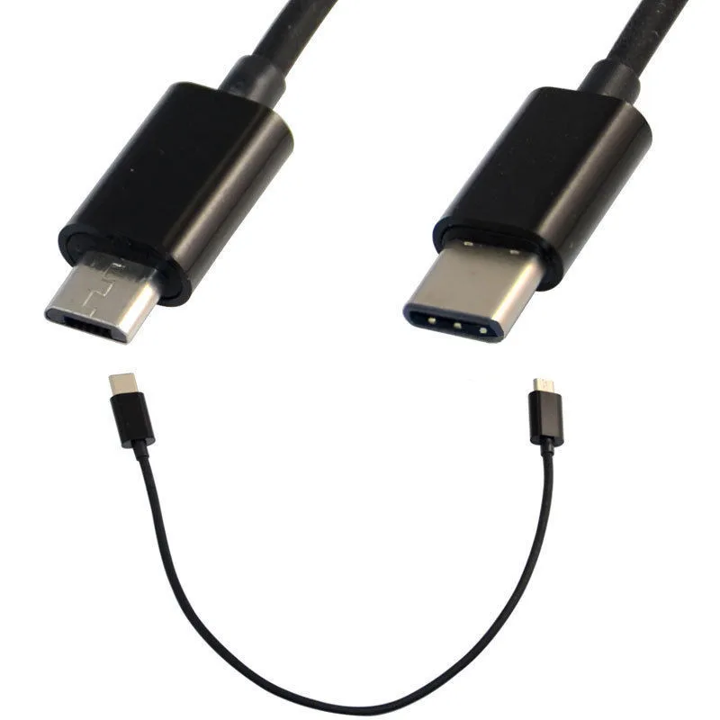 Тип C USB-C към Micro USB Мъжки Синхронизация Зареждане OTG ЗАРЯДНО Устройство Кабел за Захранващ Адаптер За Телефон Huawei Samsung Usbc Тел 0,3 м . ' - ' . 3
