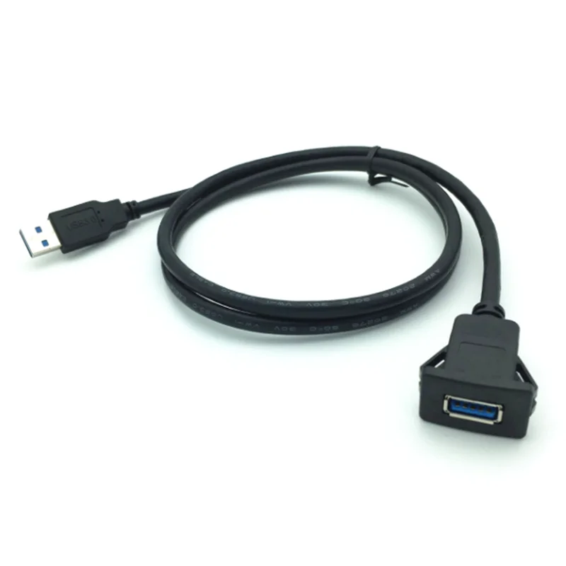 2 М 5 Gbit/с Водоустойчив вграден USB-удължител 2 порта USB 3.0 за мъже и жени Автомобилен мотор морски удължител на арматурното табло . ' - ' . 3